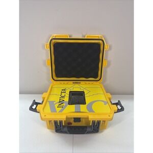 Invicta 3 Slot Hard Side Dive Watch Case Box Yellow & Silver Lettering Storage